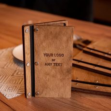 in menu bìa gỗ