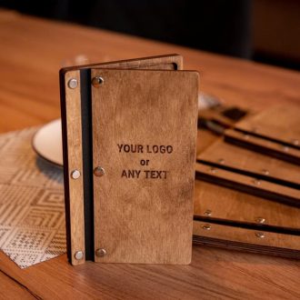 in menu bìa gỗ